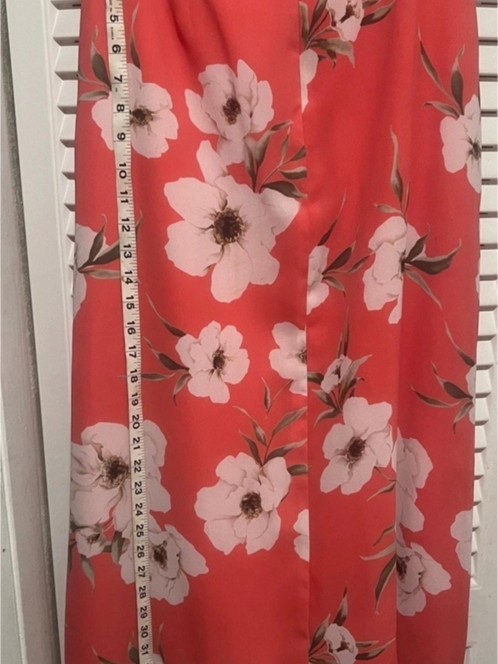 Ann Taylor Floral Midi Skirt in Red & Pink Size 12